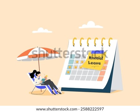 Vacation or time off from work to take a break from hard work