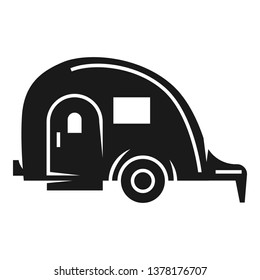 Vacation trailer icon. Simple illustration of vacation trailer vector icon for web design isolated on white background