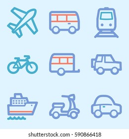 Vacation and transport vector mobile icons, tour infographics symbols.