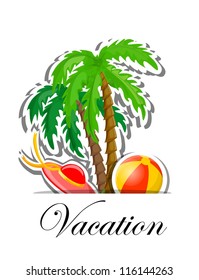 Vacation and travel background, vector illustration for your design