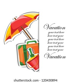 Vacation and travel background, vector illustration for your design