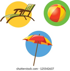 Vacation and travel background, vector illustration for your design
