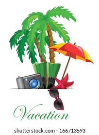 Vacation and travel background, vector illustration for your design 