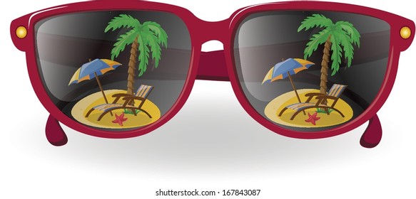 Vacation and travel background, vector illustration for your design