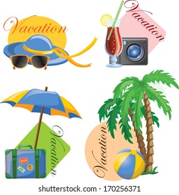 Vacation and travel background, vector illustration for your design 
