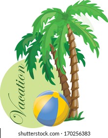 Vacation and travel background, vector illustration for your design 