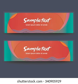 Vacation and travel banner with tropical seaside