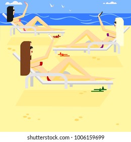 Vacation and travel concept beach