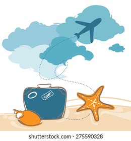 Vacation travel concept. Vector design illustration