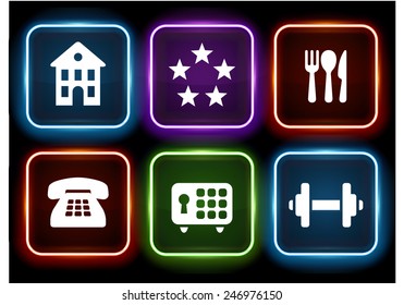 vacation and travel icon set