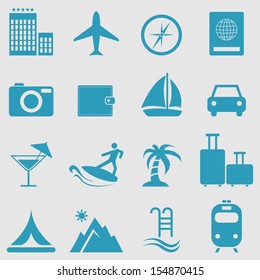 Vacation and travel icons 