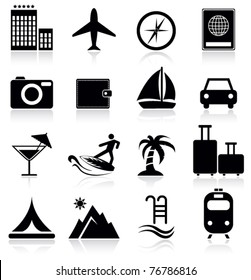 Vacation and travel icons