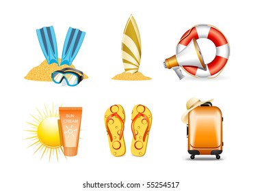 Vacation and travel icons, 4