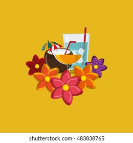 vacation travel icons image