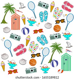 Vacation and travel, relaxation and leisure icon