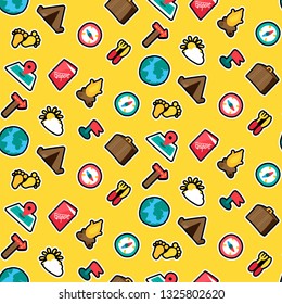 Vacation travel seamless vector pattern