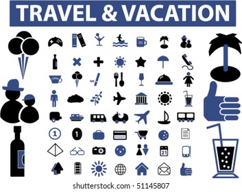sinais de férias e viagem. vetor