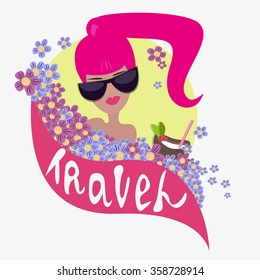 Vacation, travel and summer holidays vector design