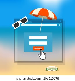 Vacation travelling concept
