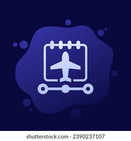 Ferien- oder Reiseplanung Vektorsymbol