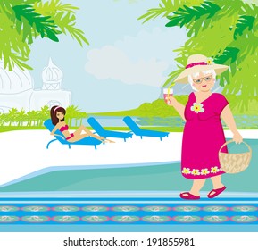 vacation in a tropical resort