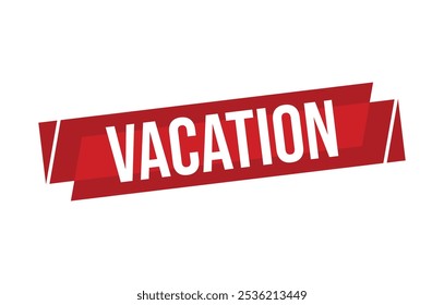 Vacation Vector banner ribbon design