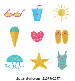 ilustración de conjunto de vectores de vacaciones.