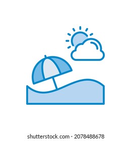 Vacation vector blue colours Icon Design illustration. Web And Mobile Application Symbol on White background EPS 10 File