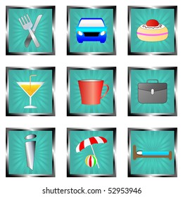 Vacation vector buttons
