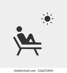 Vacation vector icon illustration sign