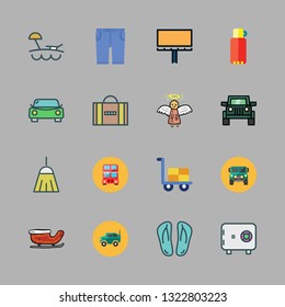 vacation vector icon set
