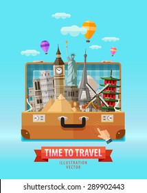 vacation vector logo design template. travel, journey, trip or tour, voyage icon