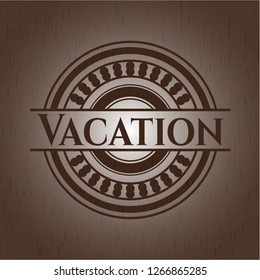 Vacation vintage wood emblem