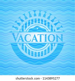 Vacation warer concept style emblem.