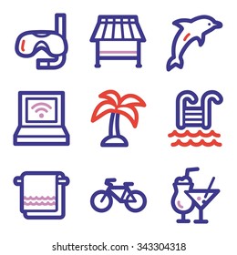 Vacation web icons