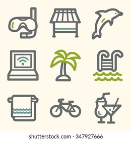Vacation web icons