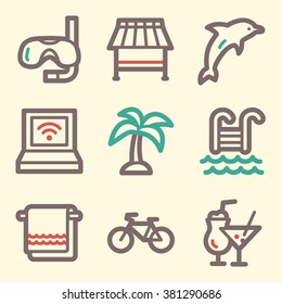 Vacation web icons