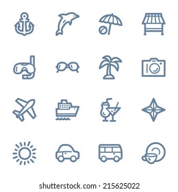 Conjunto de iconos web de vacaciones