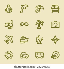 Vacation web icons set