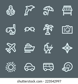 Conjunto de iconos web de vacaciones