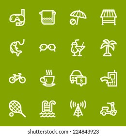 Vacation web icons set