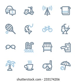 Vacation web icons set
