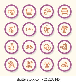 Web-Icons-Set für Ferien