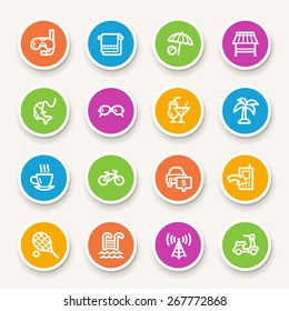 Conjunto de iconos web de vacaciones