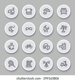 Conjunto de iconos web de vacaciones