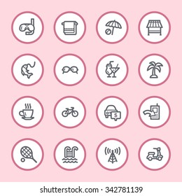 Conjunto de iconos web de vacaciones