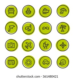 Conjunto de iconos web de vacaciones