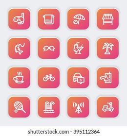 Web-Icons-Set für Ferien