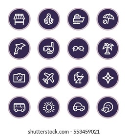 Conjunto de iconos web de vacaciones