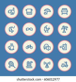 Conjunto de iconos web de vacaciones